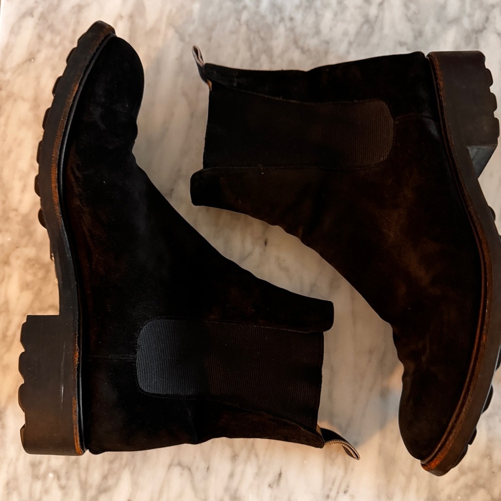 +J. FENESTRIER (Paris) Barneys Newyork vintage size 12 men’s Chelsea Suede boot - Picture 2 of 9